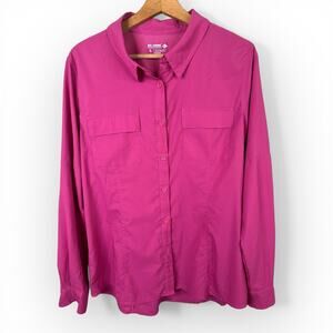 Reel Legends size Large Saltwater Fishing Performance Shirt Pink